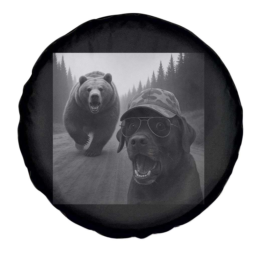 Funny Labrador Selfie With Bear Spare Tire Cover Dog Lover Gift TS12 Print Your Wear