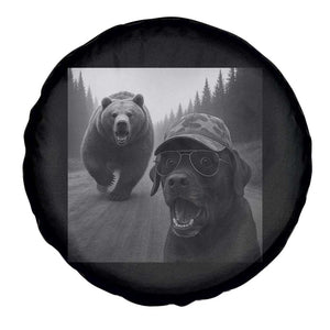 Funny Labrador Selfie With Bear Spare Tire Cover Dog Lover Gift TS12 Print Your Wear