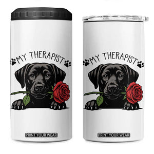 Black Labrador Retriever Is My Therapist 4 in 1 Can Cooler Tumbler Dog Lover Gift TS12 One Size: 16 oz White Print Your Wear