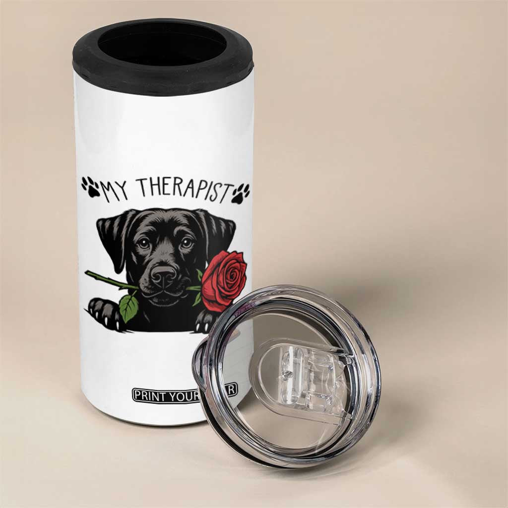 Black Labrador Retriever Is My Therapist 4 in 1 Can Cooler Tumbler Dog Lover Gift TS12 Print Your Wear