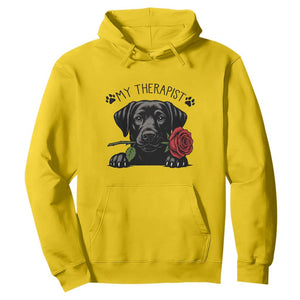 Black Labrador Retriever Is My Therapist Hoodie Dog Lover Gift TS12 Daisy Print Your Wear