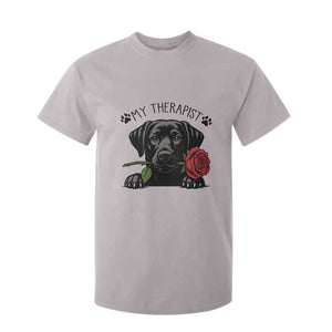 Black Labrador Retriever Is My Therapist T Shirt For Kid Dog Lover Gift TS12 Ice Gray Print Your Wear