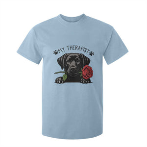 Black Labrador Retriever Is My Therapist T Shirt For Kid Dog Lover Gift TS12 Light Blue Print Your Wear