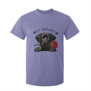 Black Labrador Retriever Is My Therapist T Shirt For Kid Dog Lover Gift TS12 Violet Print Your Wear