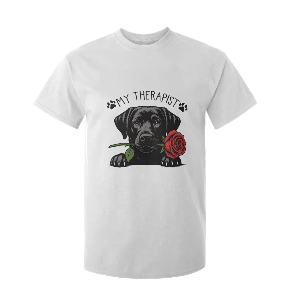 Black Labrador Retriever Is My Therapist T Shirt For Kid Dog Lover Gift TS12 White Print Your Wear