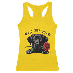 Black Labrador Retriever Is My Therapist Racerback Tank Top Dog Lover Gift TS12 Daisy Print Your Wear