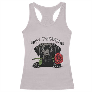 Black Labrador Retriever Is My Therapist Racerback Tank Top Dog Lover Gift TS12 Ice Gray Print Your Wear