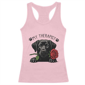 Black Labrador Retriever Is My Therapist Racerback Tank Top Dog Lover Gift TS12 Light Pink Print Your Wear