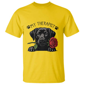 Black Labrador Retriever Is My Therapist T Shirt Dog Lover Gift TS12 Daisy Print Your Wear