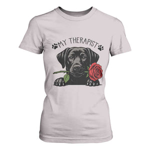 Black Labrador Retriever Is My Therapist T Shirt For Women Dog Lover Gift TS12 Ice Gray Print Your Wear
