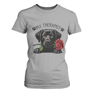Black Labrador Retriever Is My Therapist T Shirt For Women Dog Lover Gift TS12 Sport Gray Print Your Wear