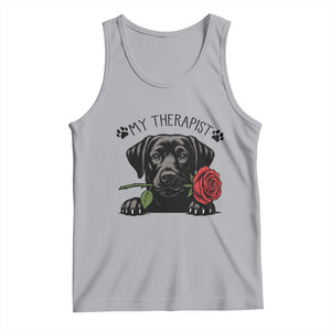 Black Labrador Retriever Is My Therapist Tank Top Dog Lover Gift TS12 Athletic Heather Print Your Wear