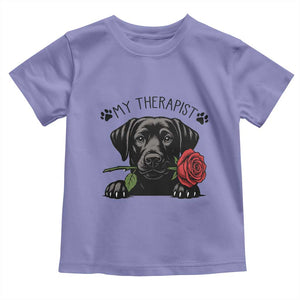 Black Labrador Retriever Is My Therapist Toddler T Shirt Dog Lover Gift TS12 Violet Print Your Wear