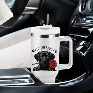 Black Labrador Retriever Is My Therapist Tumbler With Handle Dog Lover Gift TS12 Print Your Wear