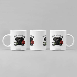 Black Labrador Retriever Is My Therapist Coffee Mug Dog Lover Gift TS12 Print Your Wear