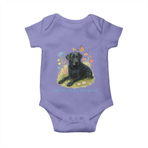 My Dog Is My Therapist Baby Onesie Labrador Retriever Lover Gift TS12 Violet Print Your Wear