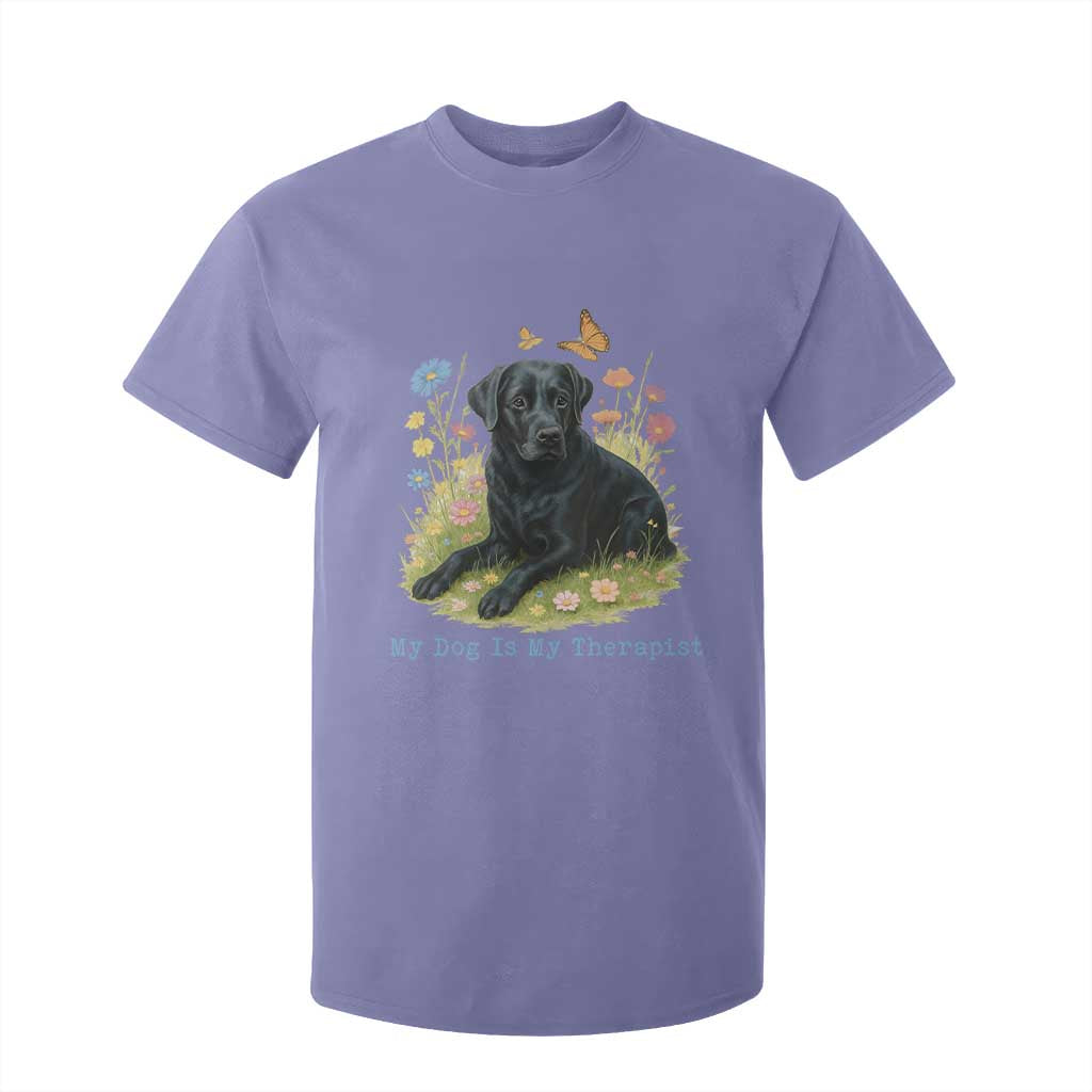 My Dog Is My Therapist T Shirt For Kid Labrador Retriever Lover Gift TS12 Violet Print Your Wear