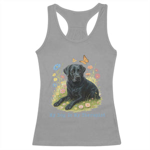My Dog Is My Therapist Racerback Tank Top Labrador Retriever Lover Gift TS12 Sport Gray Print Your Wear