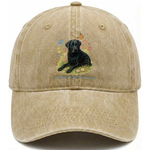 My Dog Is My Therapist Washed Cotton Baseball Cap Labrador Retriever Lover Gift TS12 Print Your Wear