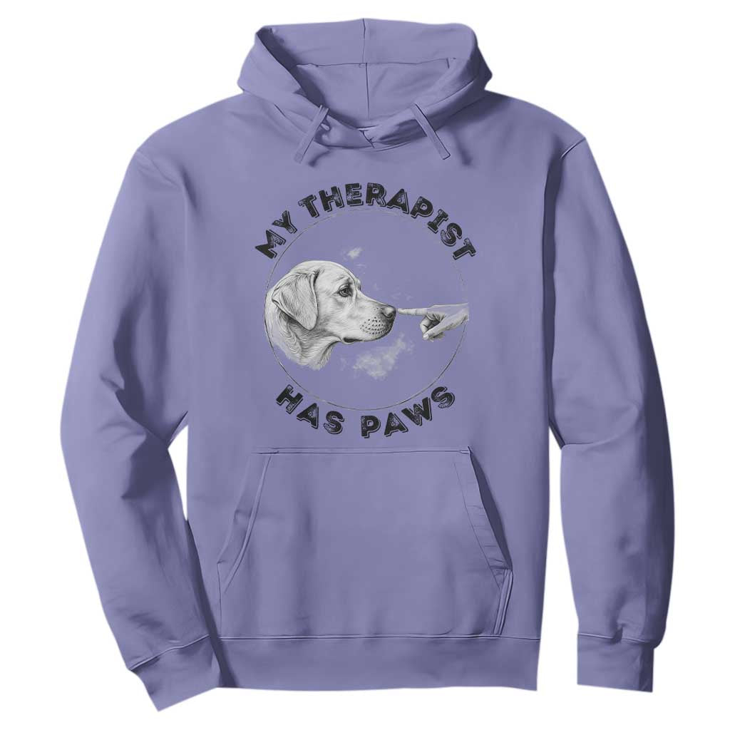 Funny Labrador Retriever Gift Hoodie My Therapist Has Paws TS12 Violet Print Your Wear