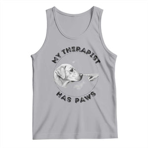 Funny Labrador Retriever Gift Tank Top My Therapist Has Paws TS12 Athletic Heather Print Your Wear
