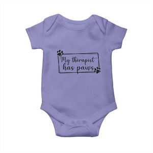 Funny Dog Lover Baby Onesie My Therapist Has Paws TS12 Violet Print Your Wear