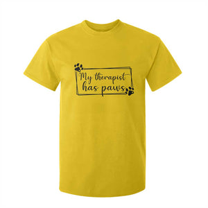 Funny Dog Lover T Shirt For Kid My Therapist Has Paws TS12 Daisy Print Your Wear