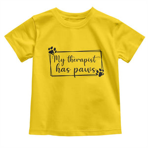Funny Dog Lover Toddler T Shirt My Therapist Has Paws TS12 Daisy Print Your Wear