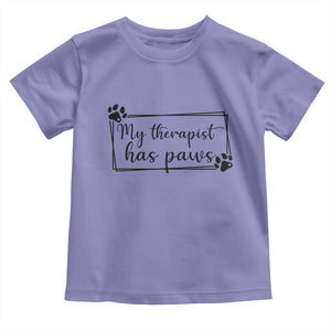 Funny Dog Lover Toddler T Shirt My Therapist Has Paws TS12 Violet Print Your Wear