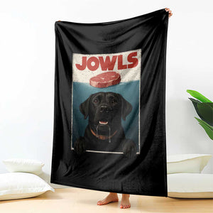 Black Labrador Retriever Throw Blanket Funny Jowls Horror Dog Poster TS12 Print Your Wear