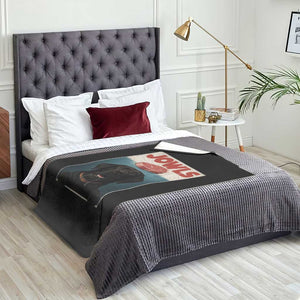 Black Labrador Retriever Throw Blanket Funny Jowls Horror Dog Poster TS12 Print Your Wear