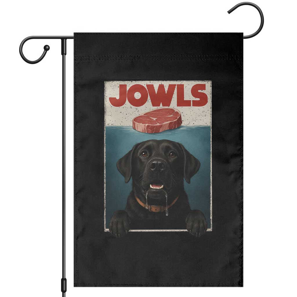 Black Labrador Retriever Garden Flag Funny Jowls Horror Dog Poster TS12 Black Print Your Wear