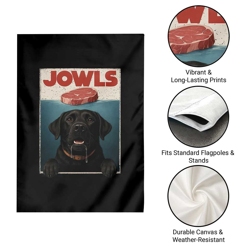 Black Labrador Retriever Garden Flag Funny Jowls Horror Dog Poster TS12 Print Your Wear