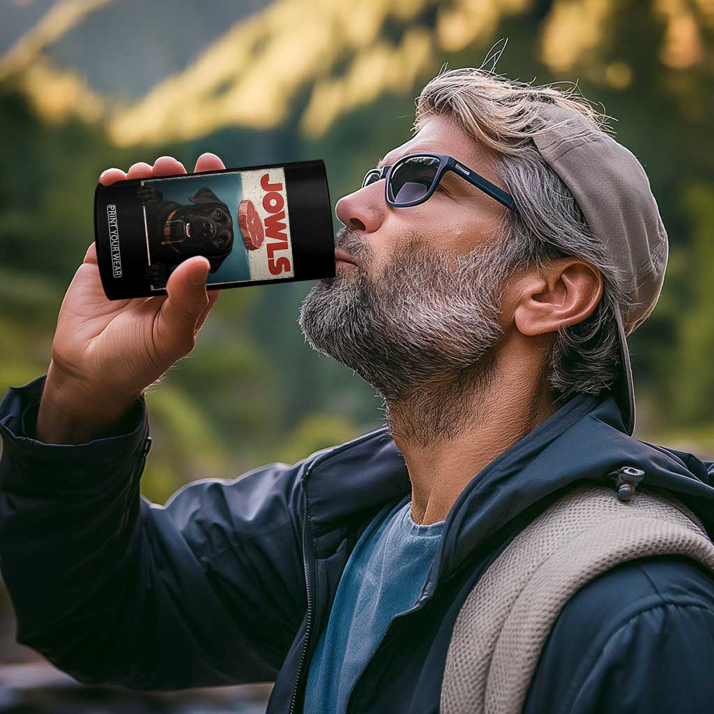 Black Labrador Retriever 4 in 1 Can Cooler Tumbler Funny Jowls Horror Dog Poster TS12 Print Your Wear