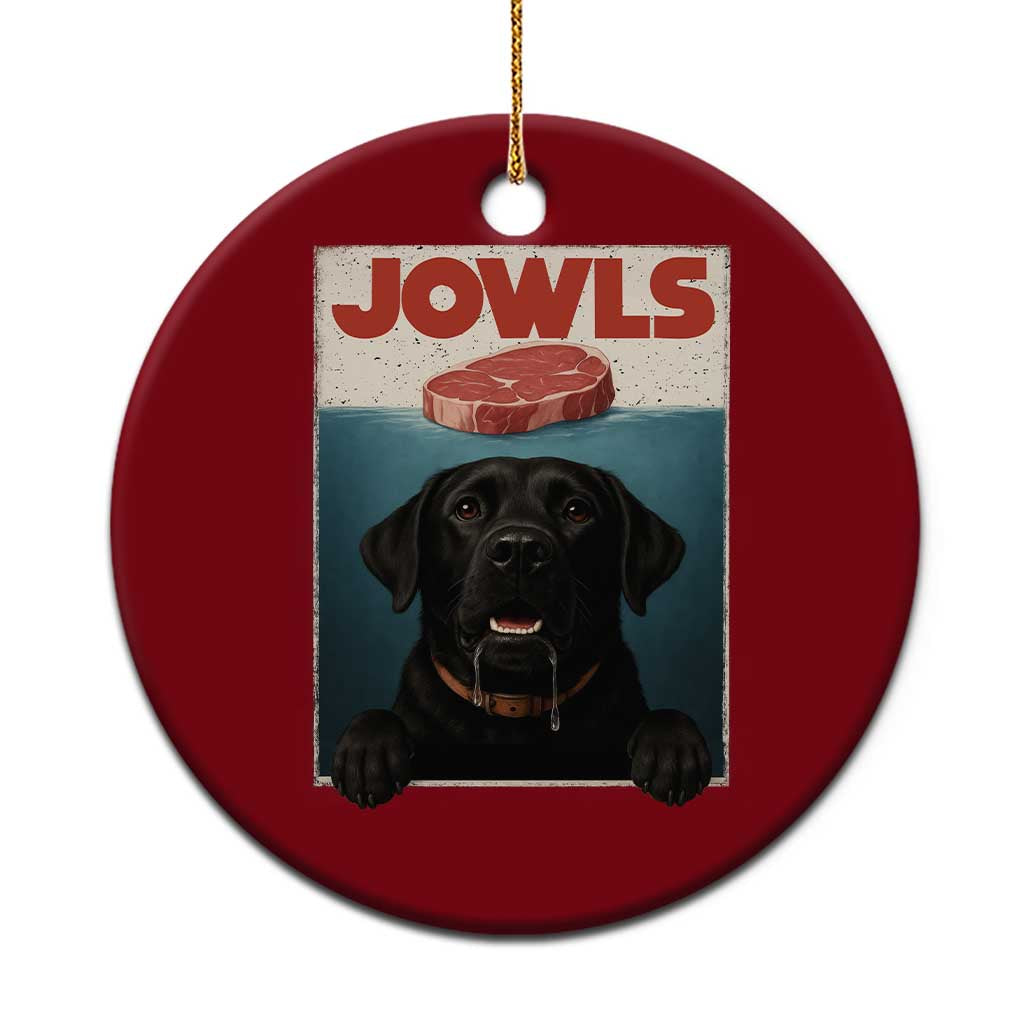 Black Labrador Retriever Ceramic Ornament Funny Jowls Horror Dog Poster TS12 1pc Red Print Your Wear
