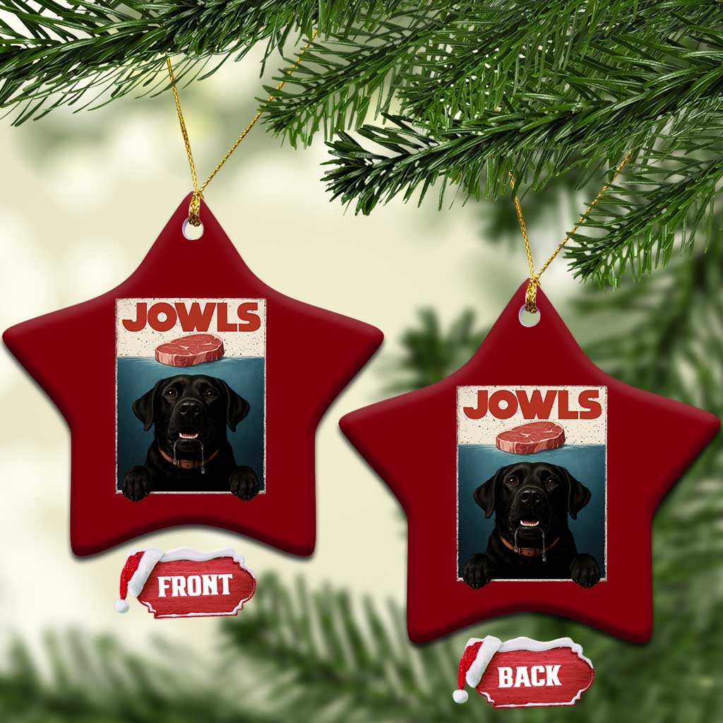 Black Labrador Retriever Ceramic Ornament Funny Jowls Horror Dog Poster TS12 Print Your Wear