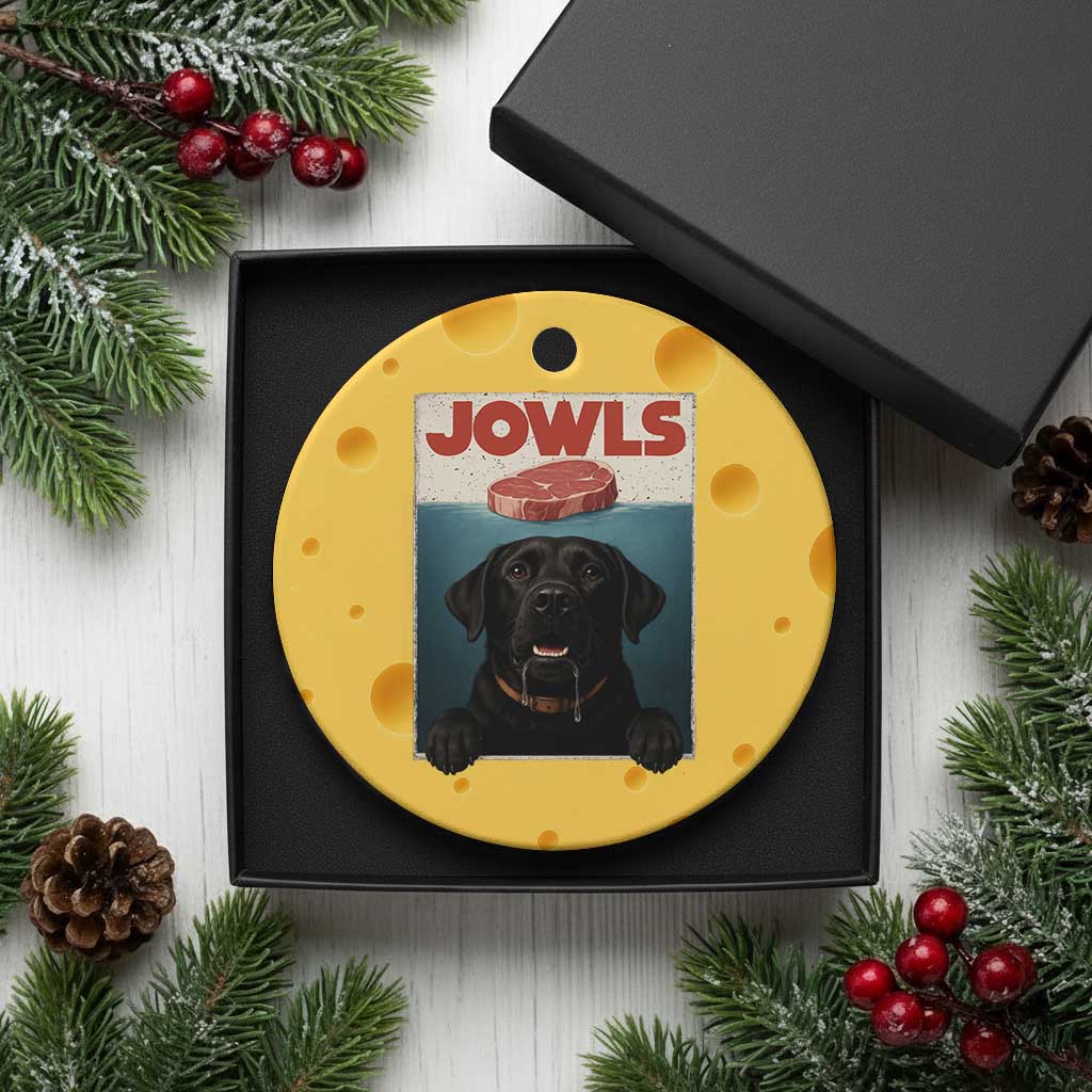 Black Labrador Retriever Ceramic Ornament Funny Jowls Horror Dog Poster TS12 1pc Yellow Cheese Print Your Wear