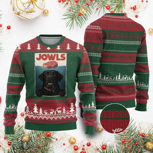 Black Labrador Retriever Ugly Christmas Sweater Funny Jowls Horror Dog Poster TS12 Red Green Print Your Wear