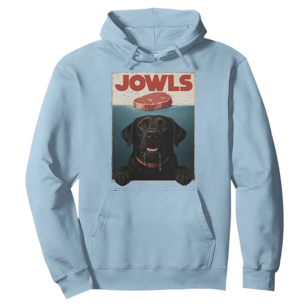 Black Labrador Retriever Hoodie Funny Jowls Horror Dog Poster TS12 Light Blue Print Your Wear