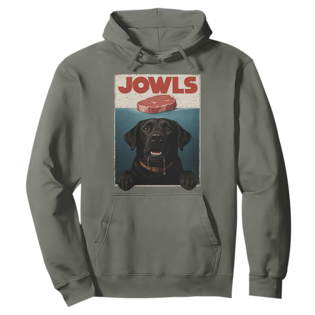 Black Labrador Retriever Hoodie Funny Jowls Horror Dog Poster TS12 Military Green Print Your Wear