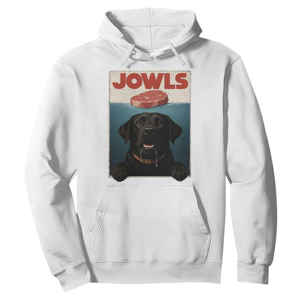 Black Labrador Retriever Hoodie Funny Jowls Horror Dog Poster TS12 White Print Your Wear