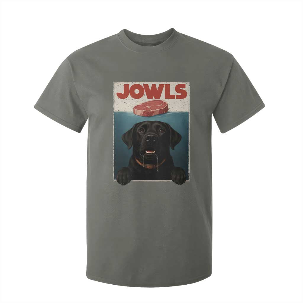 Black Labrador Retriever T Shirt For Kid Funny Jowls Horror Dog Poster TS12 Military Green Print Your Wear