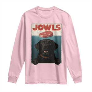 Black Labrador Retriever Long Sleeve Shirt Funny Jowls Horror Dog Poster TS12 Light Pink Print Your Wear