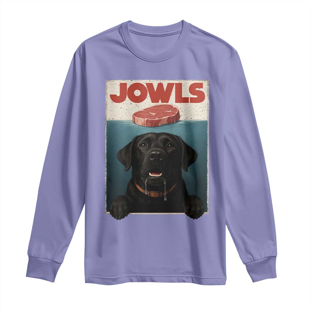 Black Labrador Retriever Long Sleeve Shirt Funny Jowls Horror Dog Poster TS12 Violet Print Your Wear