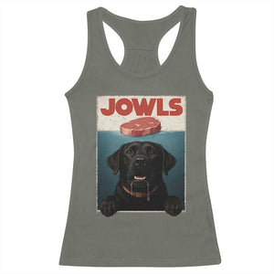 Black Labrador Retriever Racerback Tank Top Funny Jowls Horror Dog Poster TS12 Military Green Print Your Wear