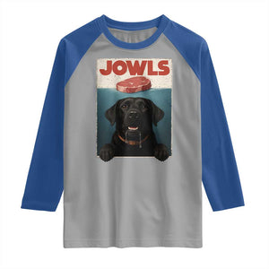 Black Labrador Retriever Raglan Shirt Funny Jowls Horror Dog Poster TS12 Sport Gray Royal Print Your Wear