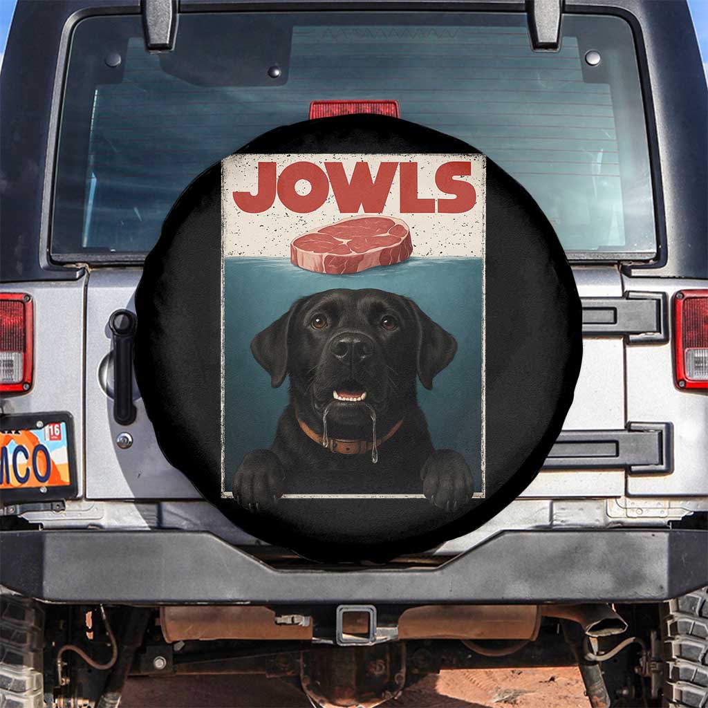 Black Labrador Retriever Spare Tire Cover Funny Jowls Horror Dog Poster TS12 No hole Black Print Your Wear