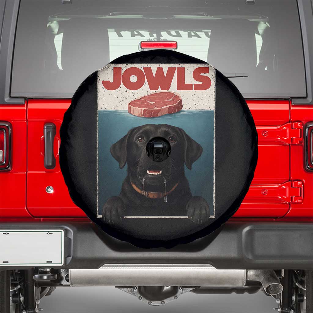 Black Labrador Retriever Spare Tire Cover Funny Jowls Horror Dog Poster TS12 Black Print Your Wear
