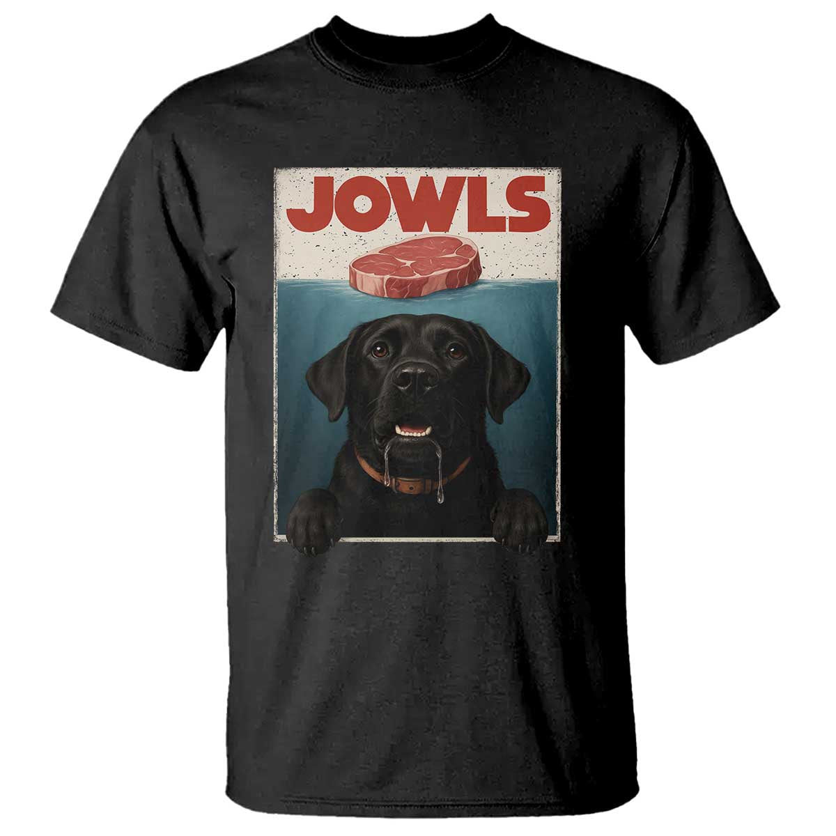 Black Labrador Retriever T Shirt Funny Jowls Horror Dog Poster TS12 Black Print Your Wear