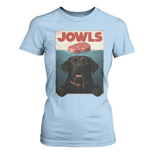 Black Labrador Retriever T Shirt For Women Funny Jowls Horror Dog Poster TS12 Light Blue Print Your Wear